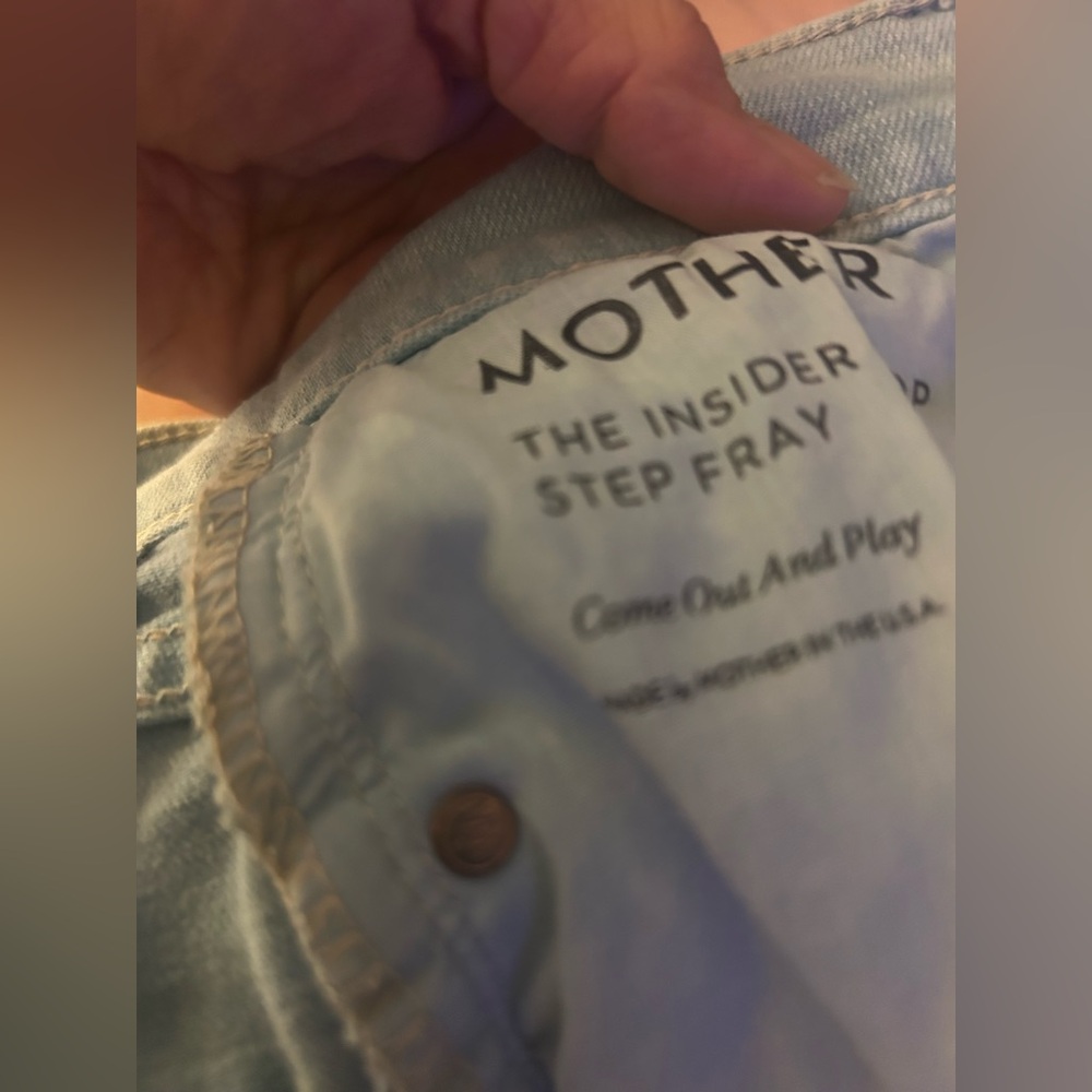 MOTHER Light Wash Jean Shorts - Picture 8 of 8